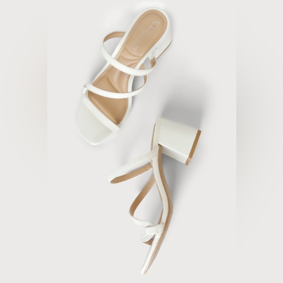 CL by Laundry Blaine Smooth White High Heels - Picture 3 of 6